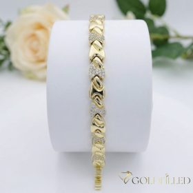 Goldfilled Antialérgico Pulsera 17 cm/8 mm color 14K