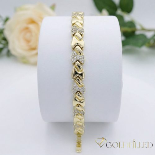 Goldfilled Antialérgico Pulsera 17 cm/8 mm color 14K