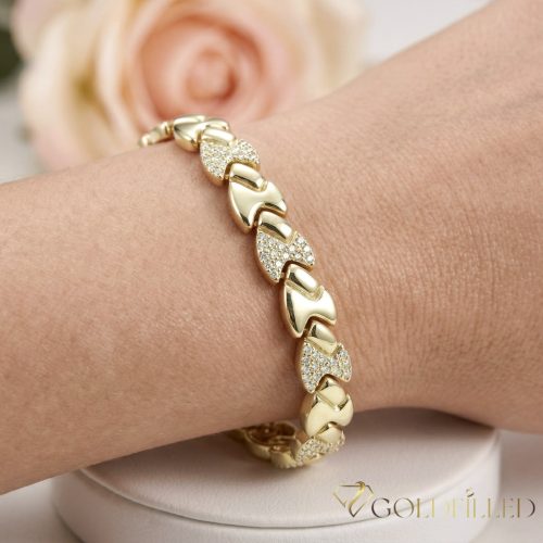 Goldfilled Antialérgico Pulsera 17 cm/8 mm color 14K