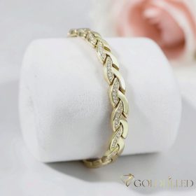 Goldfilled Antialérgico Pulsera 19 cm/7 mm color 14K