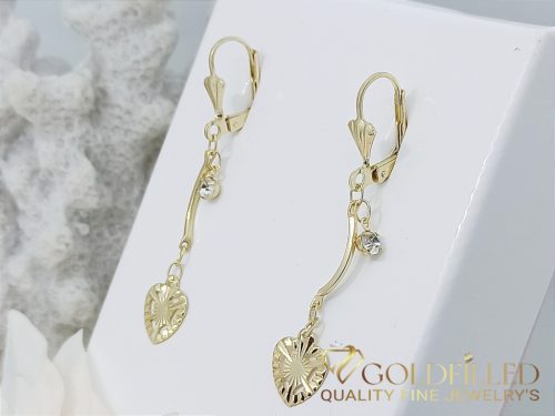 Goldfilled Antialérgico Pendientes de corazón 52 mm color 14K	