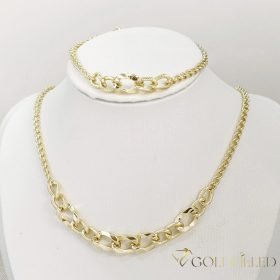   Goldfilled Antialérgico Collar 45 cm/3-10 mm + Pulsera 17-20 cm color 14K