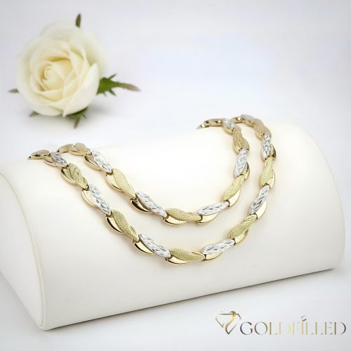 Goldfilled Antialérgico Collar 50 cm / 7 mm + Pulsera 19 cm color 14K Multicolor 
