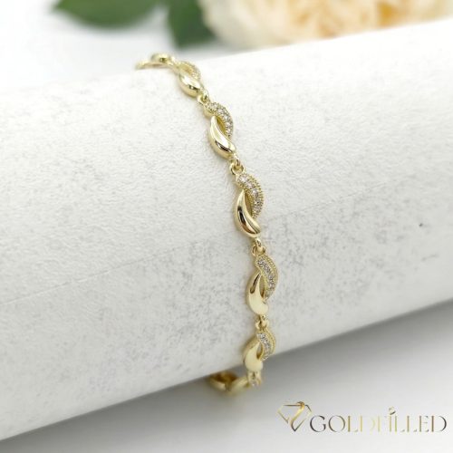 Goldfilled Antialérgico Pulsera 19 cm/6 mm color 14K