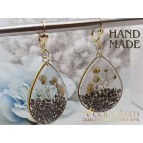   Hecho a mano Antialérgico Pendientes colgantes 60 mm color 14K	