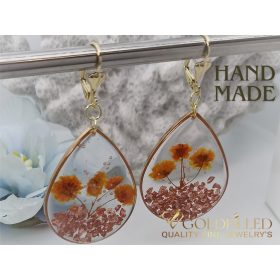   Hecho a mano Antialérgico Pendientes colgantes 60 mm color 14K	