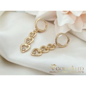 Goldfilled Pendientes 37 mm color 18K	