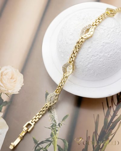 Goldfilled Antialérgico Pulsera 17 cm/4-8 mm color 14K