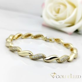 Goldfilled Antialérgico Pulsera 19 cm/5 mm color 14K