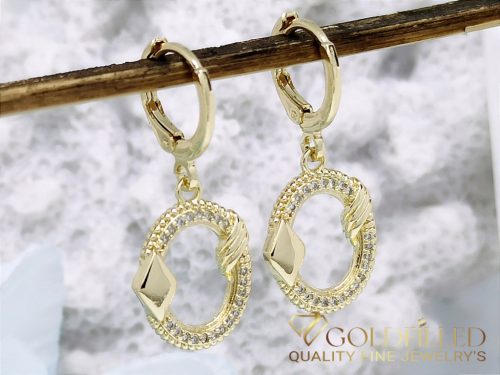 Goldfilled Antialérgico Pendientes 34 mm color 14K	