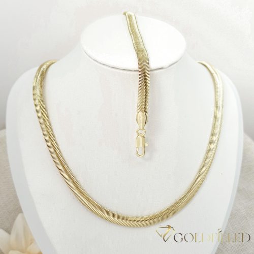 Goldfilled Antialérgico Collar 45 cm/6 mm + Pulsera 19 cm color 14K
