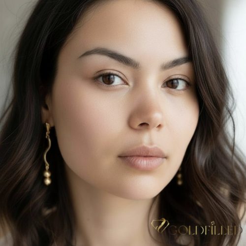 Goldfilled Antialérgico Pendientes 54 mm color 14K