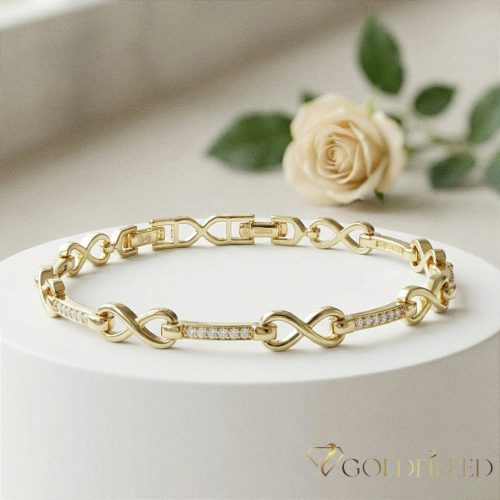 Goldfilled Antialérgico Pulsera 17 cm/5 mm color 14K
