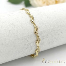 Goldfilled Antialérgico Pulsera 17 cm/6 mm color 14K