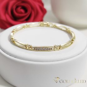 Goldfilled Antialérgico Pulsera 17 cm/4 mm color 14K