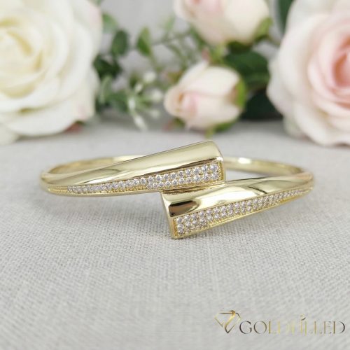 Goldfilled Antialérgico Brazalete rígido 4-16 mm color 14K Diámetro 60 mm ( Abatible )