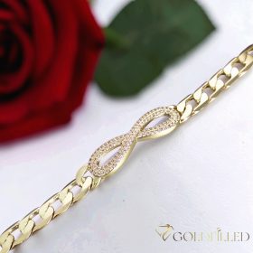 Goldfilled Antialérgico Pulsera 18,5 cm/9 mm color 14K