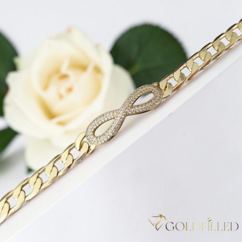 Goldfilled Antialérgico Pulsera 18,5 cm/9 mm color 14K