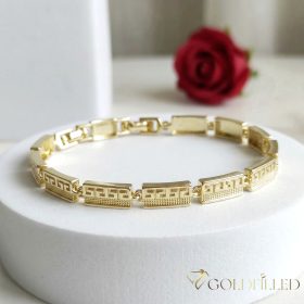 Goldfilled Antialérgico Pulsera 19 cm/6 mm color 14K